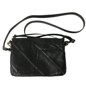 FRYE AND CO. Black Faux Leather Crossbody Bag